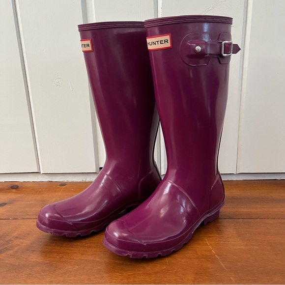 Hunter boots -size 5b 6g eu37 - original kids gloss - Picture 2 of 8